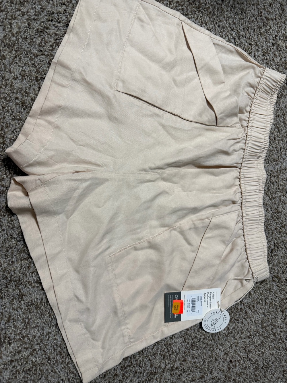 Vuori Sand Dollar Trestles Twill Shorts — Light Sand